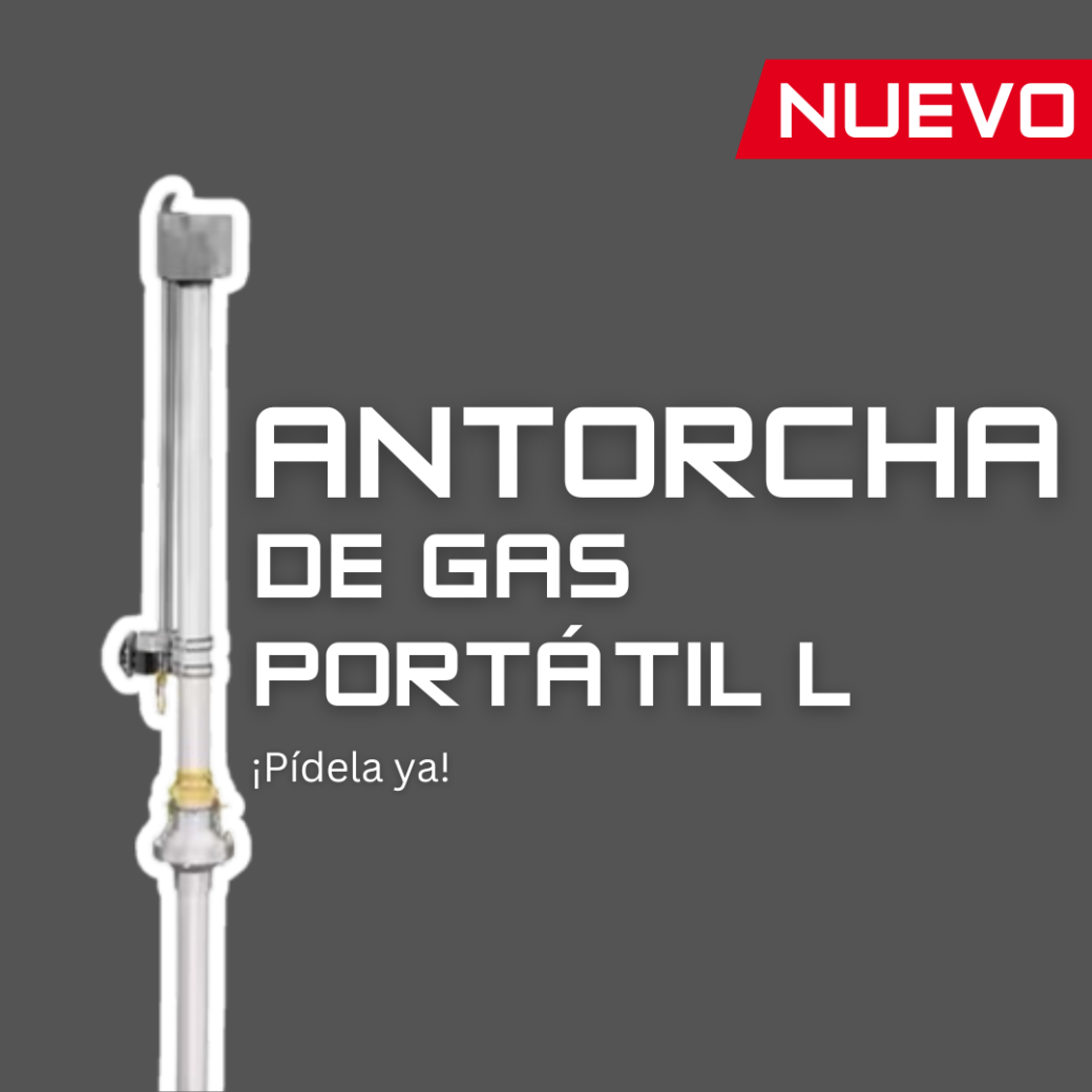 Antorcha de gas portátil L para la quema de metano en redes de media y alta presión